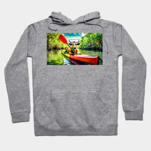 Kayaking Cow Hoodie